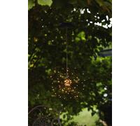 Suspension solaire LED FIREWORK noir 90 blanc chaud 45x26cm extérieur 480-57