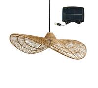 Suspension solaire MARBELLA SOLAR en jute naturel avec câble hybride secteur et solaire 5m de longueur