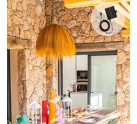 Suspension solaire MASAI SOLAR en herbe de rayung avec câble hybride secteur et solaire 5m de longueur