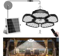 Suspension solaire NATPOW avec détecteur de mouvement et télécommande, 156 LED, cordon de 5 m, lumière intérieure et extérieure pour jardin, cour, balcon, couloir (lot de 1)