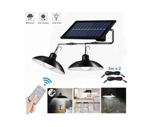 Suspension solaire pour abri de jardin, terrasse ou poulailler, batterie de 4500 mAh, lumière blanche, design rétro (tête et abat-jour),