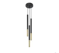 Suspension Sollux Lighting Mozaica - 3 spots G9 - Or noir - 20x90 cm