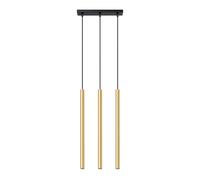 Suspension Sollux Lighting Pastelo 3L Doré 30x5x90 cm