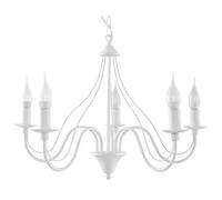 Suspension - Sollux - MINERWA - 5 E14 - LED - Design Moderne Loft Blanc