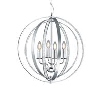 Suspension Sphérique Candela, Aluminium Et Chrome aluminium brossé, chromé