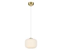 Suspension sphérique laiton brossé et verre blanc - E27 - Markslöjd - Sober