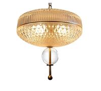 Suspension style années 50, abat-jour rétro en verre, lampe de cuisine suspendue for salon ou salle à manger, ferme pour lampe à poser ou à suspendre(Style D)