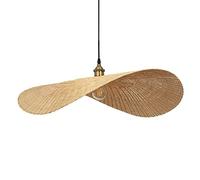 Suspension Style bohème en Bambou tressé, Abat-Jour en rotin et Osier, luminaire Creux, Suspension en Bois tissé à la Main, pour îlot de Cuisine, Salon, Chambre à Coucher