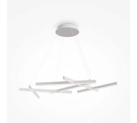 Suspension suspension lampe de salle à manger suspension aluminium blanc LED H 120 cm