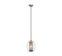 Suspension suspension lampe de salle à manger verre clair acier zinc antique E27 cuisine