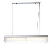 Suspension suspension lampe suspension lampe de salle à manger, télécommande CCT, lumière du jour verre chromé clair, LED 48W 3000-6500K, LxPxH 80x20x93cm