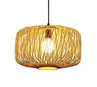 Suspension, Suspension Moderne en rotin, Style rétro, luminaire décoratif, luminaire Semi-encastré, idéal pour Un Restaurant, Un séjour à la Campagne ou Un séjour chez l'habitant.
