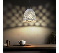 Lampe suspendue lampe de salon lampe de salle à manger lampe de cuisine lampe de couloir, réglable en hauteur, métal gris noir poinçons diamant, E27, H 120 cm