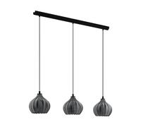 Suspension TAMALLAT E27 3X40W en acier noir 1050x230x1100mm