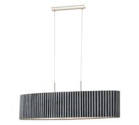 Suspension TAMARESCO E27 2X40W en acier nickel mat 1020x300x1500mm