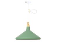 Suspension Tendance et personnalisée avec culot E27. Plafonnier scandinave en Bois et métal. Abat-Jour Simple à Une tête pour Salle à Manger. Idéal pour café, Bar ou Salon.