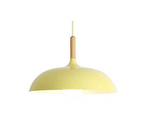 Suspension Tendance, Simple et colorée. Plafonnier à Une tête pour café. Luminaire en Bois et métal. pour Bureau, Bureau ou entrée.