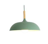 Suspension Tendance, Simple et colorée. Plafonnier à Une tête pour café. Luminaire en Bois et métal. pour Bureau, Bureau ou entrée.