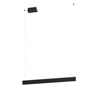 Suspension TERMINI LED 33W en acier noir 1065x95x1500mm