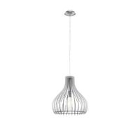 Suspension TINDORI E27 1X60W en acier nickel mat D380mm