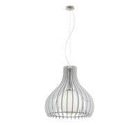 Suspension TINDORI E27 1X60W en acier nickel mat D500mm