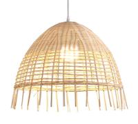 Suspension tissée en rotin Couleur crème, Style bohème, avec Panier en Osier Creux, Grand Abat-Jour, Style Chinois, idéal pour Un Salon ou Une Chambre à Coucher