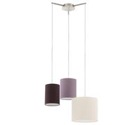 Suspension TOMBOLO E27 3X60W en acier nickel mat D545mm