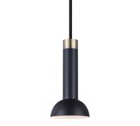 Suspension Torche Halo Design Noir/ Antique