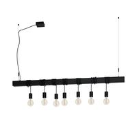 Suspension TOWNSHEND-B E27 7X40W en acier noir 1500x95x2000mm