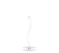 Suspension TRAPPETO LED 2X9W en acier blanc et champagne D470mm