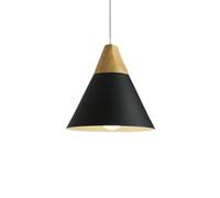 Suspension Triangulaire Moderne Lustre Créatif en Bois Suspension Scandinave Personnalisée Plafonnier De Style Campagnard À Culot E27 pour Îlot De Cuisine Commercial, Restauration Rapide