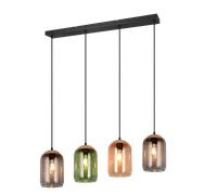 Suspension Trio Lighting Cork 4xE27 max 10W noir mat - 364600417 [EEK: Non conforme]