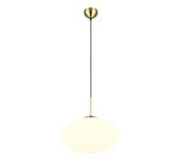 Suspension Trio Lighting Fomento 1xE27 max 15W laiton satiné blanc - 363190108