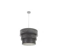Suspension Triple Smile 3xe27 Chrome/Bois Noir Regx50x50 Cm