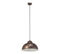 Suspension TRURO 2 E27 1X60W en acier cuivré antique D370mm