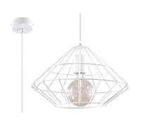 Suspension UMBERTO E27 LED Moderne Loft Boho Design Couloir - SOLLUX - Blanc - 1 ampoule - 60W - Acier