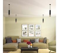 1 pz 1GU10 Hanging Pendant Black + Gold D:60300mm