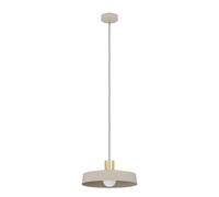 Suspension VALDIOLA E27 1X40W en acier couleur sable et laiton brossé D360mm