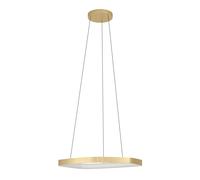 Suspension VALLEROSA LED 25,2W en aluminium et acier laiton brossé D580mm