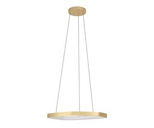 Suspension VALLEROSA LED 25,2W en aluminium et acier laiton brossé D580mm