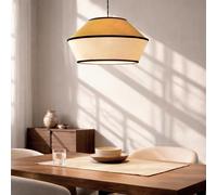 LEDKIA LIGHTING - Suspension Velours Trompa | Design élégant et unique | Compatible ampoules LED E27 | Câble réglable | Usage intérieur varié, Moutarde, Aluminium