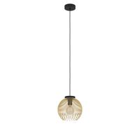 Suspension VENEZUELA E27 1X40W en acier noir et or D235mm