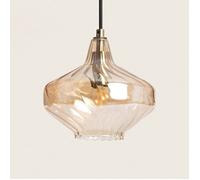 LEDKIA LIGHTING Suspension Verre Blas Ambre E14