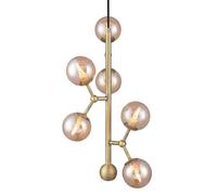 Suspension Vertical Halo Design Atom en Laiton Antique