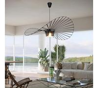 Suspension Vertigo LED Vintage pour Salon Lamp (ligne de réglage de 2 mètres),fibre de verre/polyuréthane lustre pour restaurant abat-jour Lustre ，E27 Max 60W 80cm
