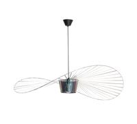 Petite Friture - Suspension Vertigo S - scarabée/ruban noir irisé/posé à la main/CE/IP20/H 15cm/Ø 140cm/câble noir 300cm/baldaquin et douille noir/220-240V/50-60Hz