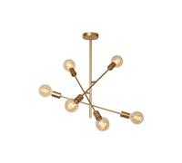 Suspension Vintage En Laiton À 6 Branches E27 B: 59Cm Lampe De Salon