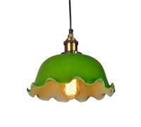 Suspension Vintage en Verre Vert, Design Moderne du Milieu du siècle, culot E26, Lampe Suspendue à Une tête avec Cordon réglable, idéale pour Une Cuisine, Une Salle à Manger, Un Bureau, Un coul