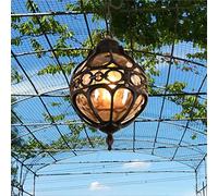 Suspension Vintage Plafonnier Extérieur Étanche En Aluminium Verre Suspendu Décoration Lustre Éclairage Pour Porche, Couloir, Villa, Cour, Vignoble, E27