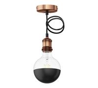 Suspension vintage RETRA bronze + ampoule LED 660lm blanc chaud [EEK: F]